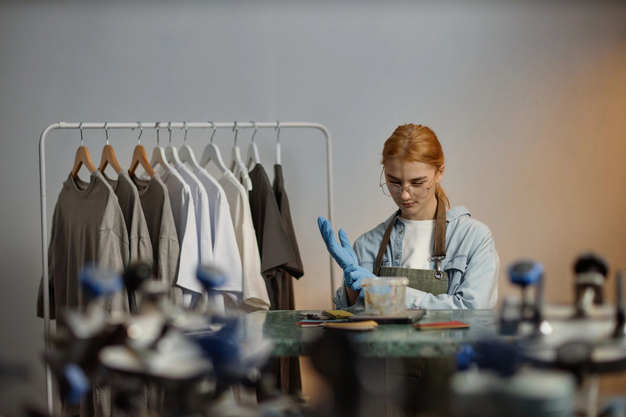 Creative woman in a workshop space
